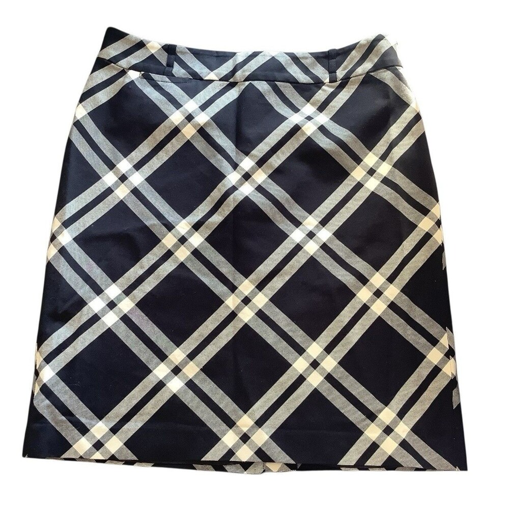Black Ivory A-line Plaid Talbots Size 10 90’s